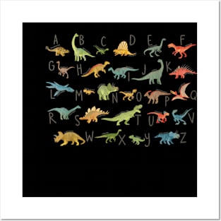 Dinosaurs Alphabet A-Z ABC Dino Identification Posters and Art